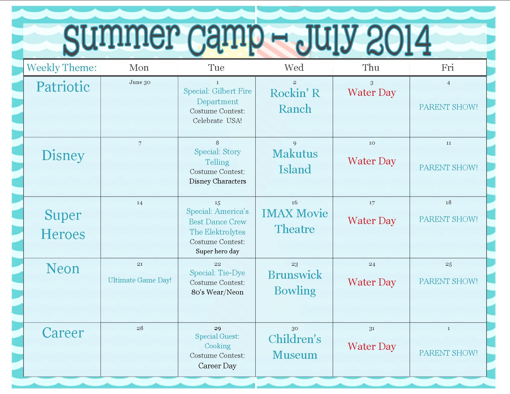 Summer Camp Theme Ideas Examples And Forms