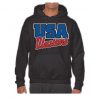 Long Sleeve Hoodie Black USA Youth Fitness Center