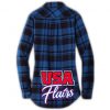 Long Sleeve Flannel Blue Back - USA Youth Fitness Center