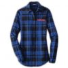 Long Sleeve Flannel Blue Front - USA Youth Fitness Center