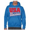 Long Sleeve Hoodie Blue USA Youth Fitness Center