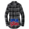Women's Long Sleeve Flannel Black Back - USA Youth Fitness Center