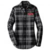 Women's Long Sleeve Flannel Black Front - USA Youth Fitness Center